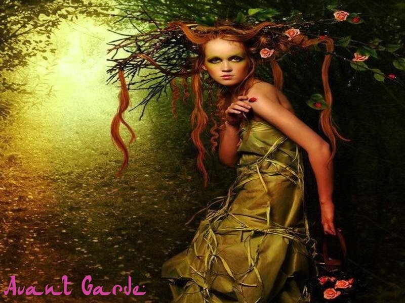Woman in Forest Dress — Green, Dramatic