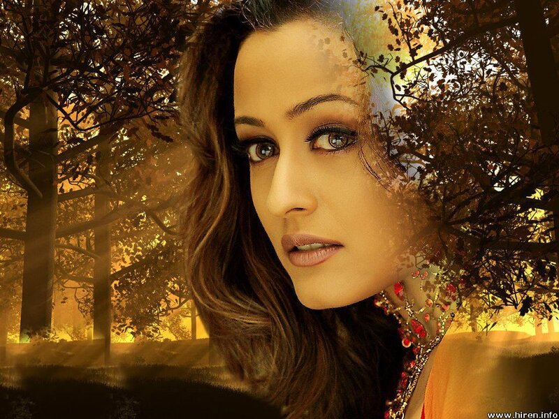 Woman in Forest — Gold, Dramatic