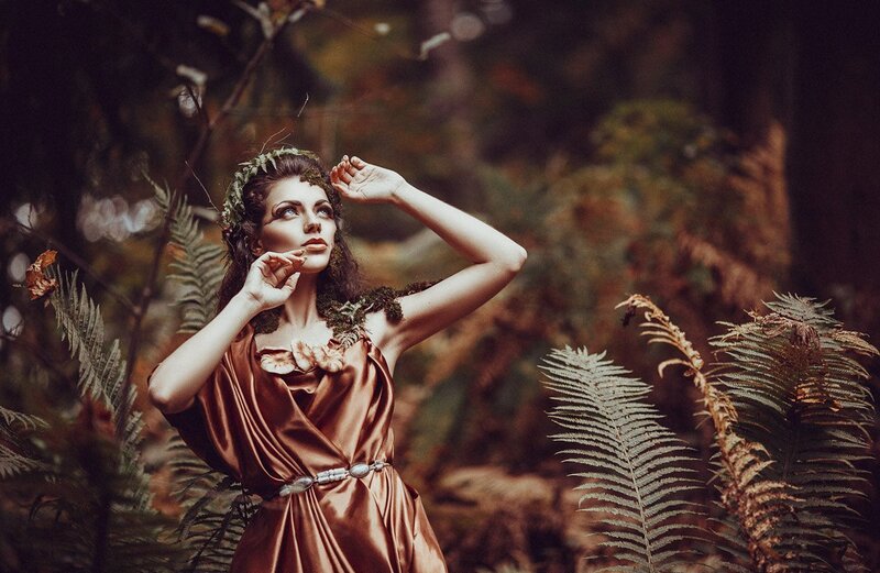 Woman in Forest Gown — Brown