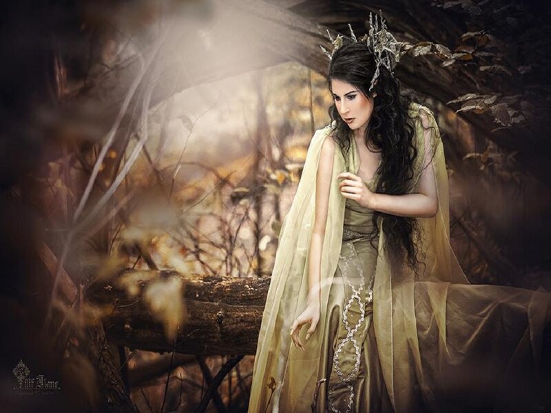 Woman in Forest Gown — Green, Dramatic