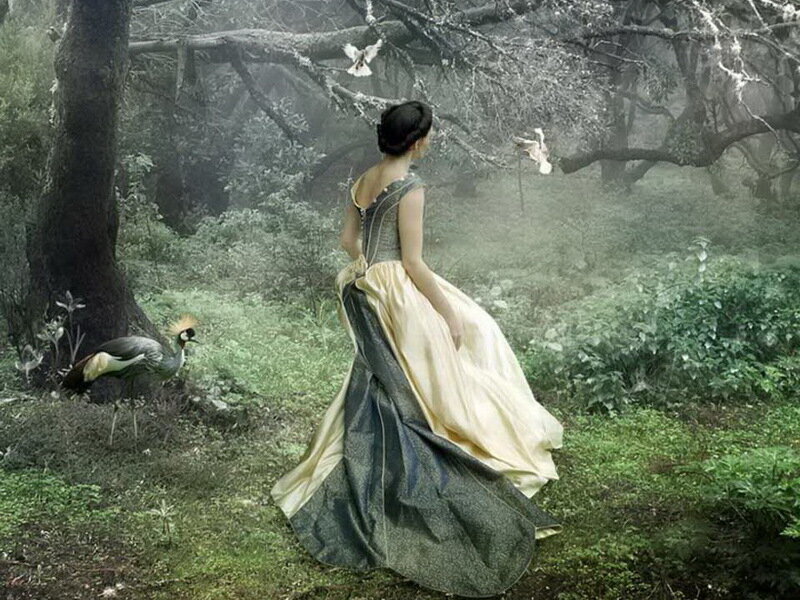 Woman in Forest Gown — Green