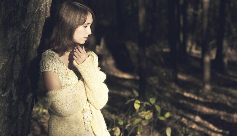 Woman in Forest — Green, Contemplative