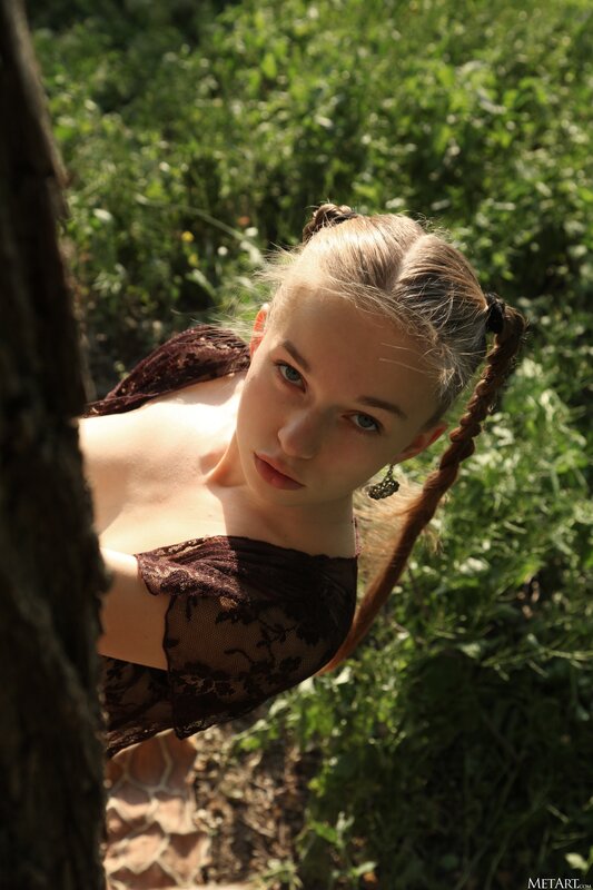 Woman in Forest — Green, Natural, Afternoon, Photograph, Tree, Braids