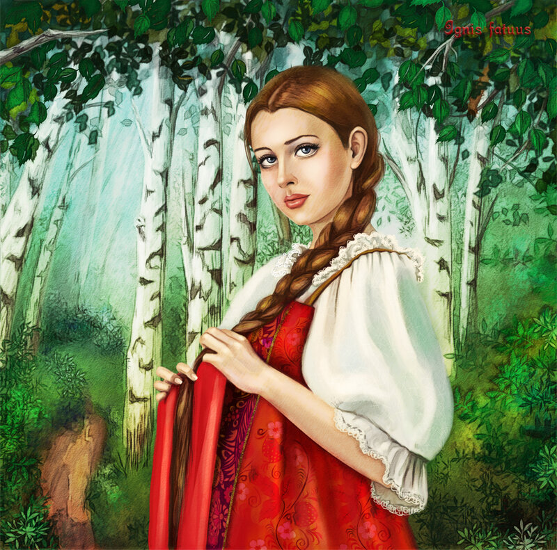Woman in Forest — Green, Serene, Summer