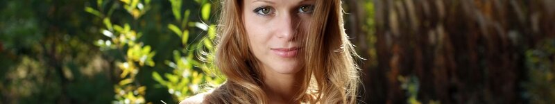 woman in forest portrait