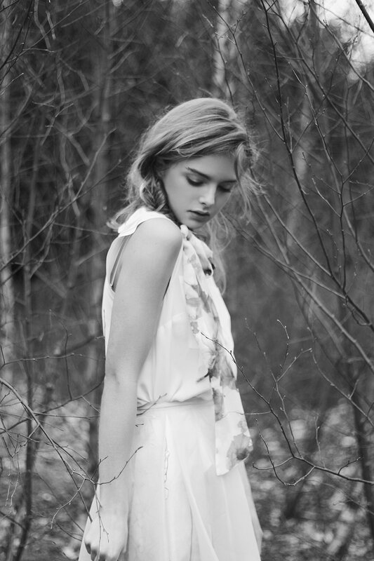 woman in forest portrait