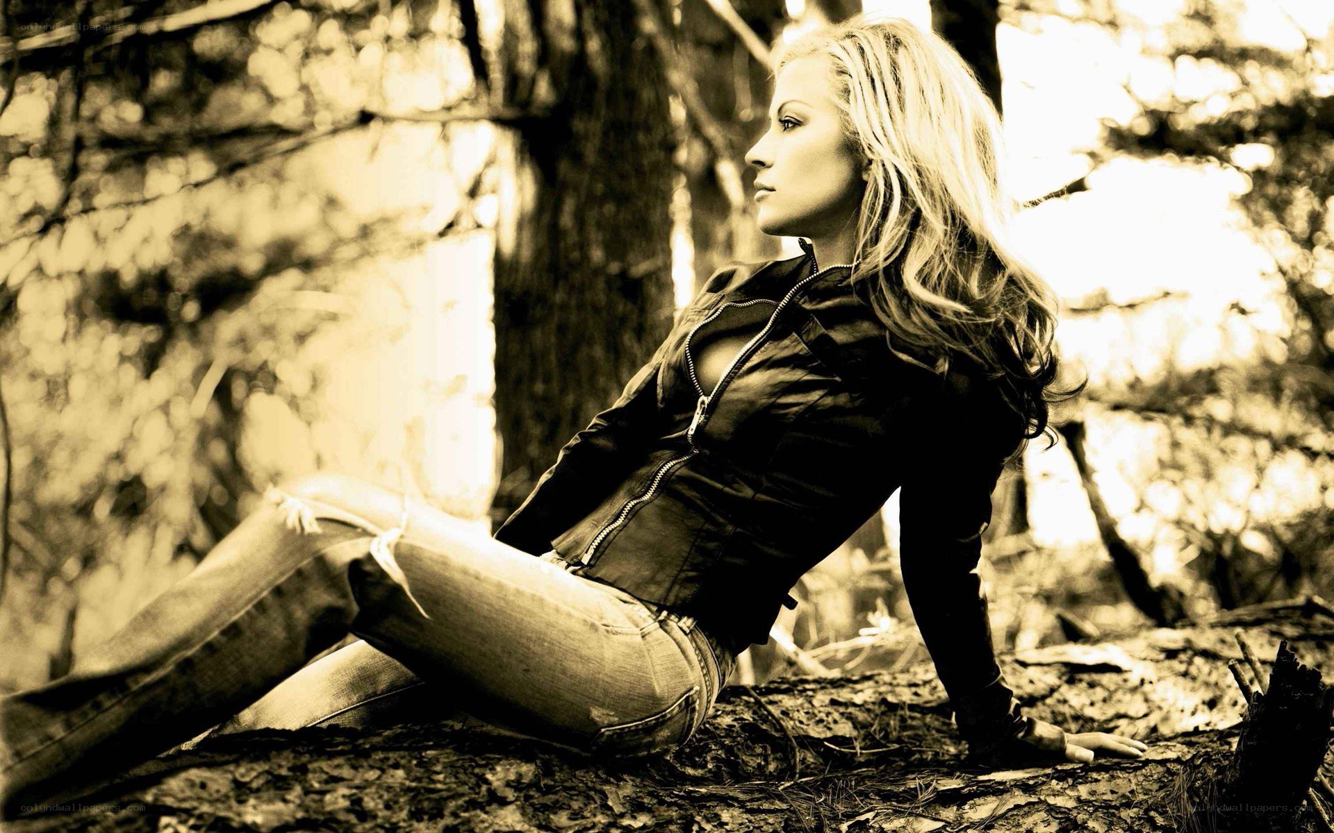 woman in forest setting