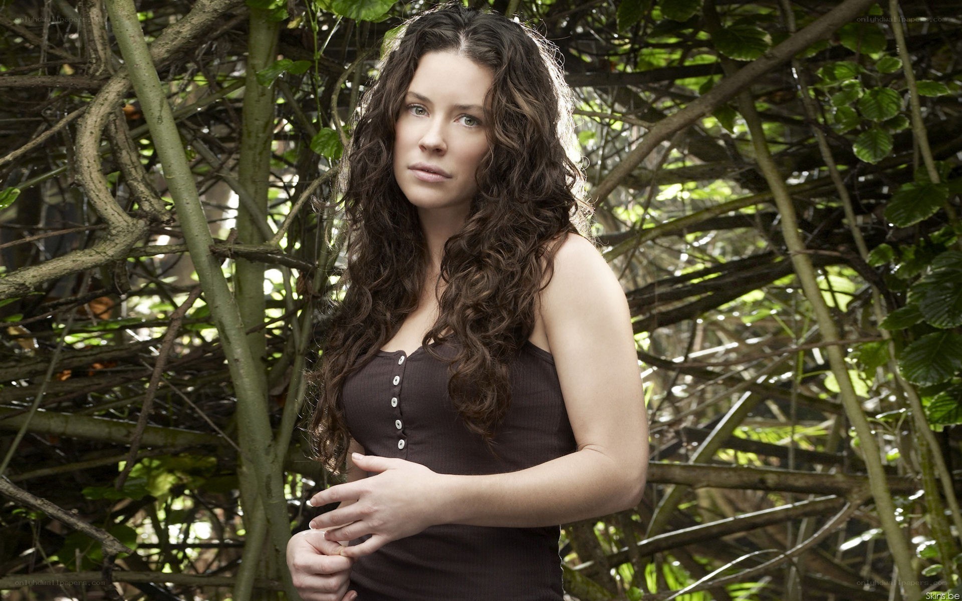 woman in forest setting