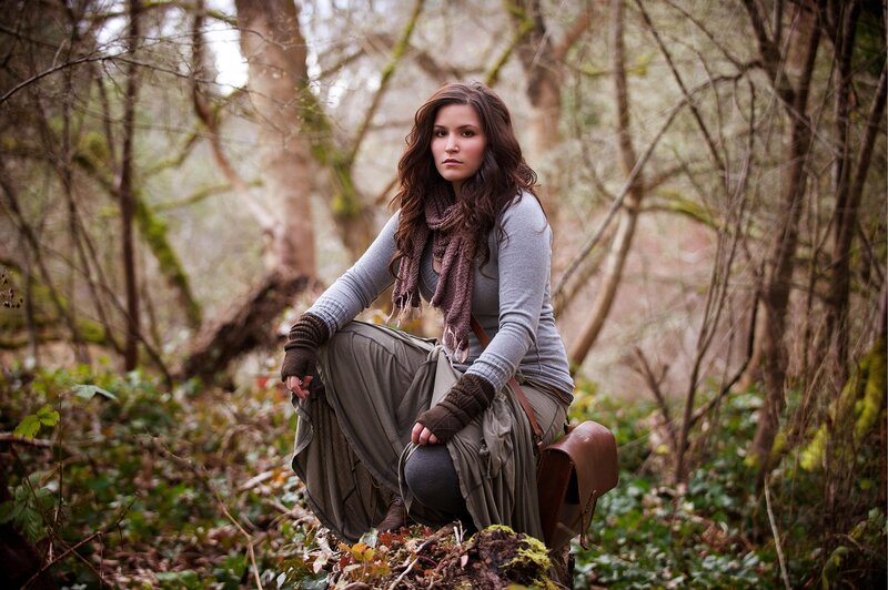 woman in forest setting