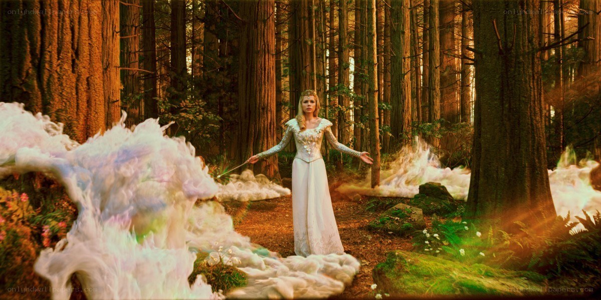 woman in forest with magic
