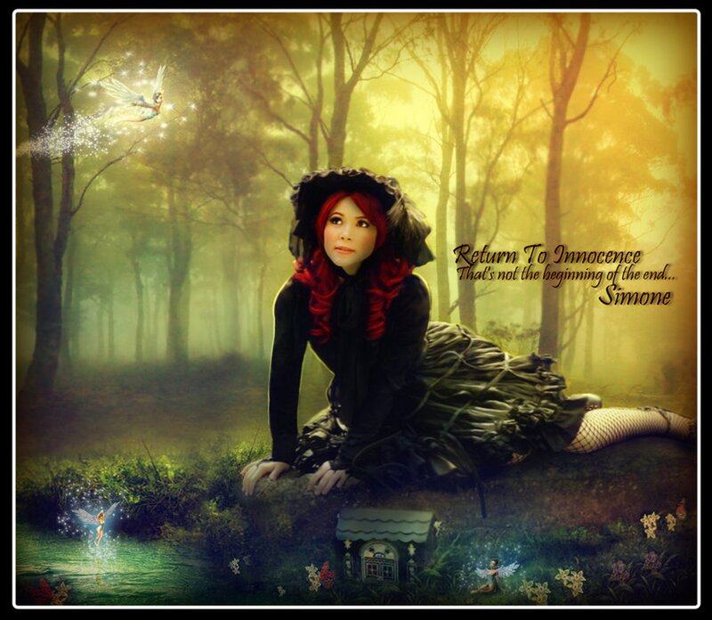 Woman in Forest — Yellow, Dreamy