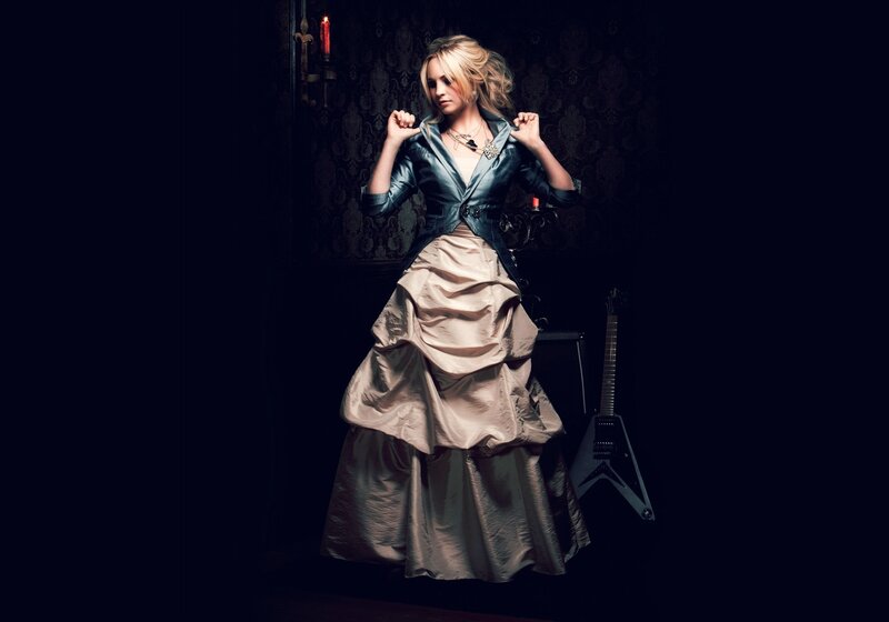 Woman in Formal Dress — Black, Dramatic, Night