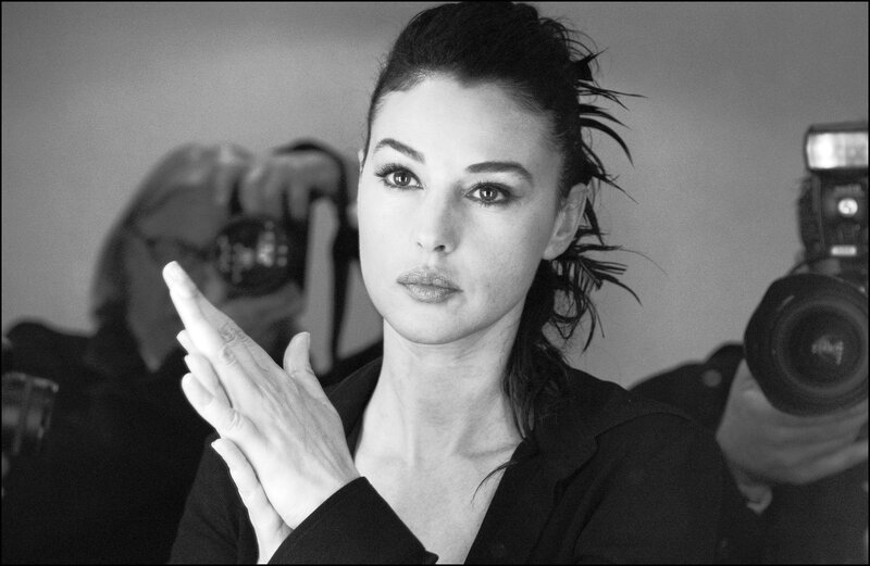woman in front of cameras