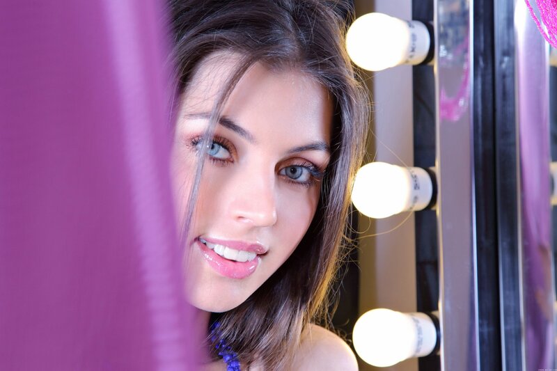 Woman in Front of Mirror — Purple