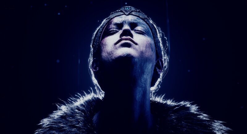 Woman in Fur Cloak — Blue