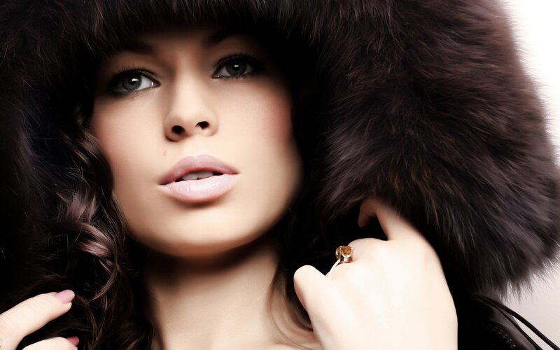 woman in fur coat