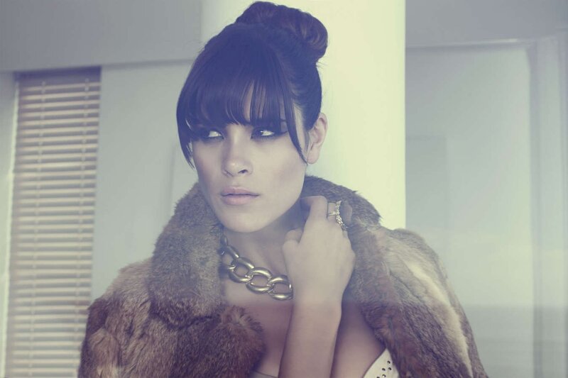 woman in fur coat