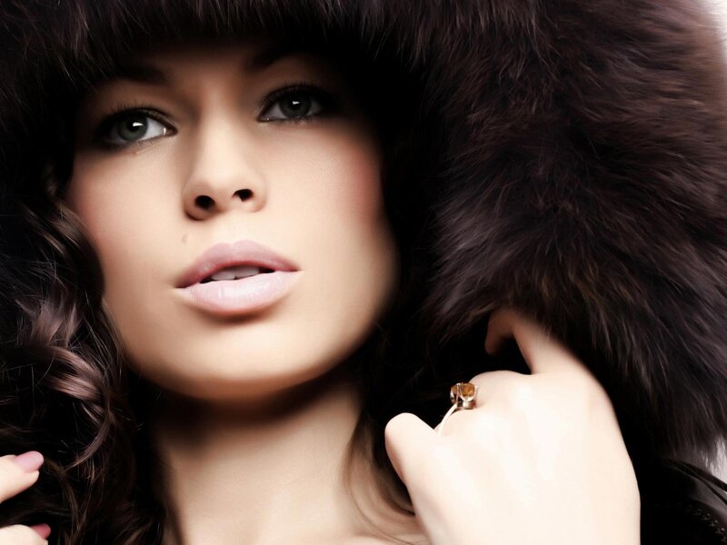 woman in fur coat