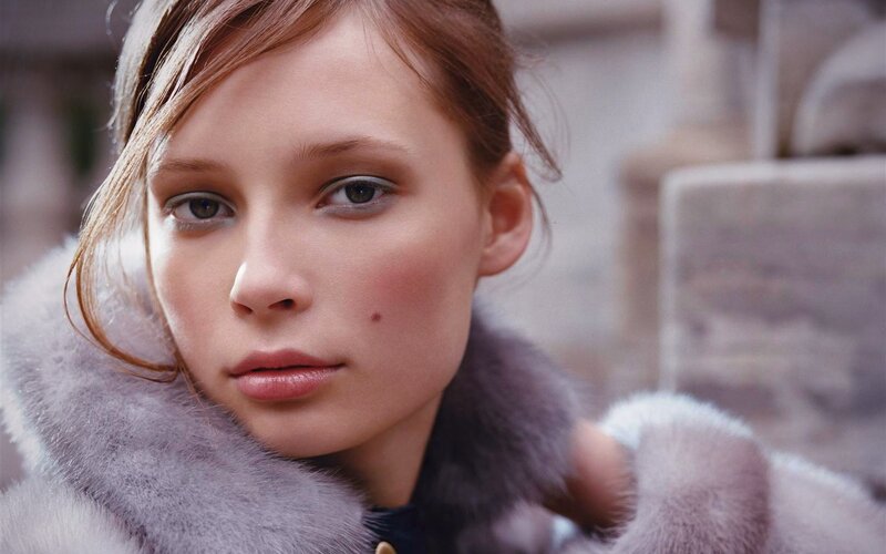 woman in fur coat