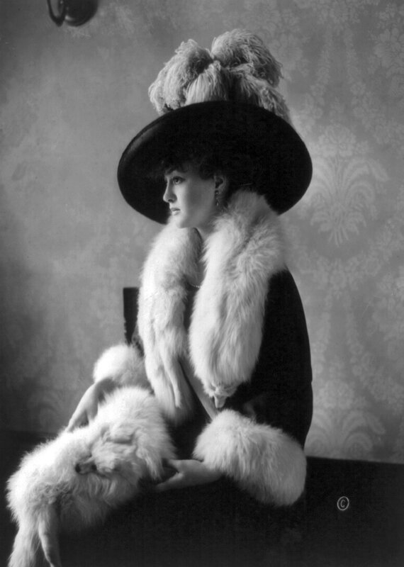 woman in fur coat and hat