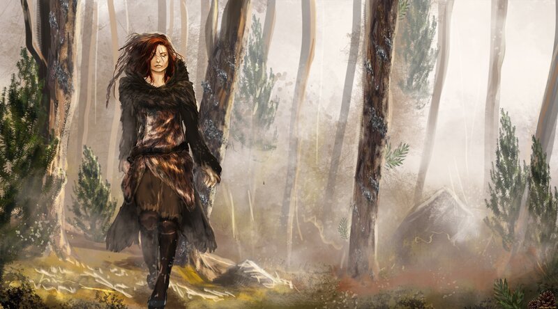 Woman in Fur Coat — Brown, Misty