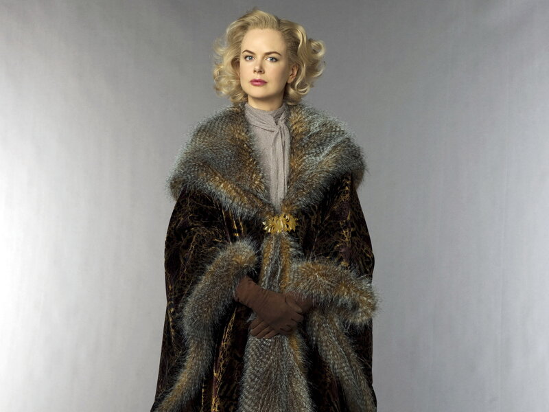 Woman in Fur Coat — Gray, Dramatic, Photograph, Fur Coat