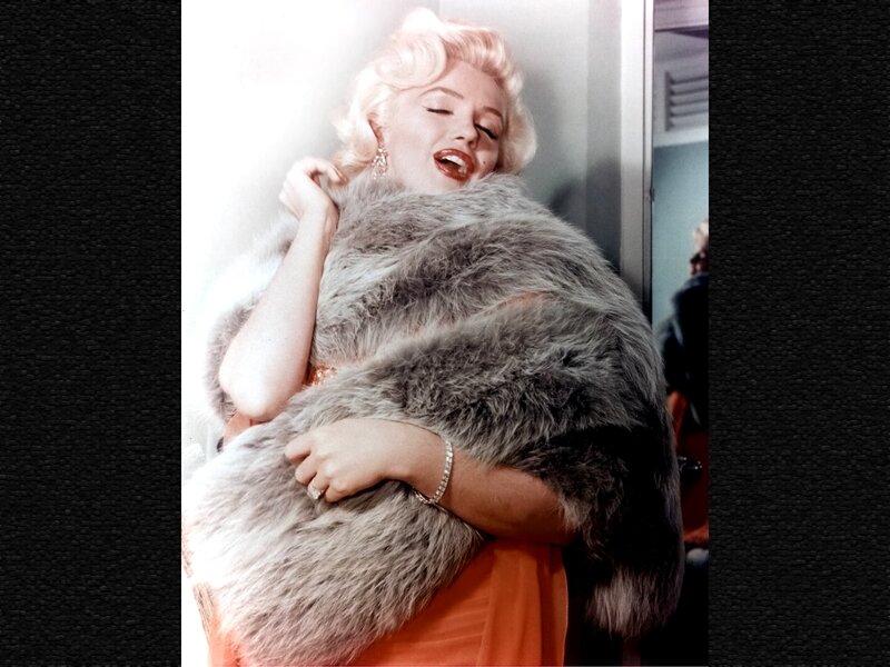 Woman in Fur Coat — Gray, Dramatic, Photograph