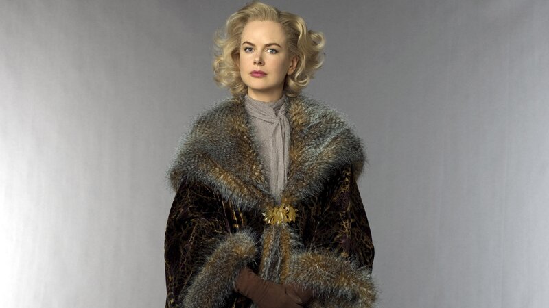 Woman in Fur Coat — Gray, Serious