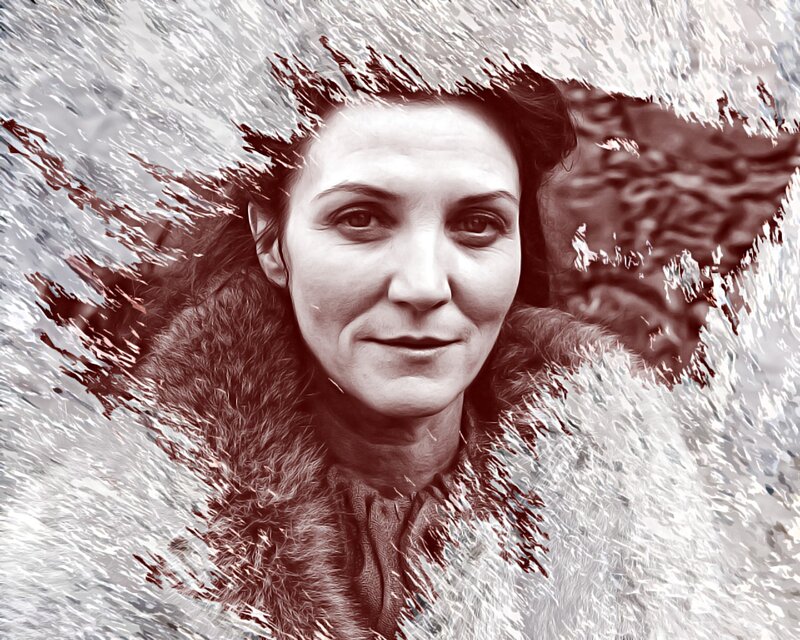 woman in fur coat portrait