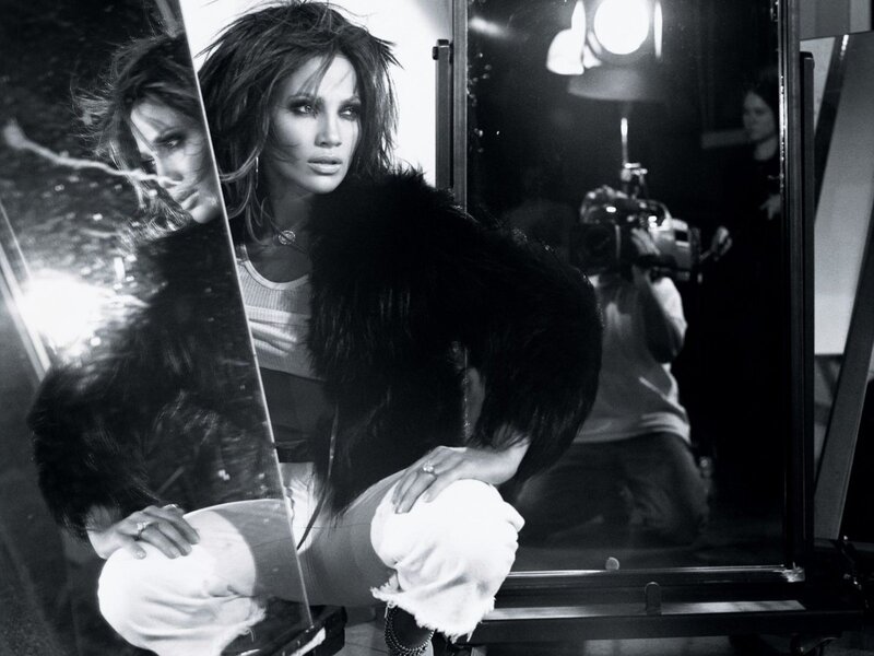 woman in fur coat posing