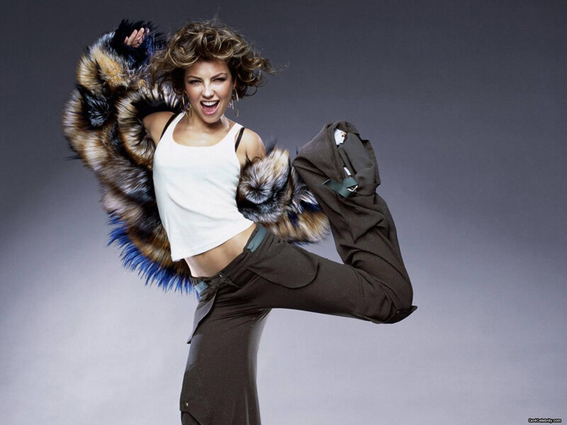 woman in fur coat posing