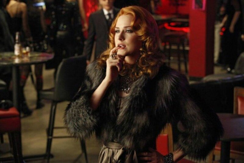 Woman in Fur Coat — Red, Dramatic, Night