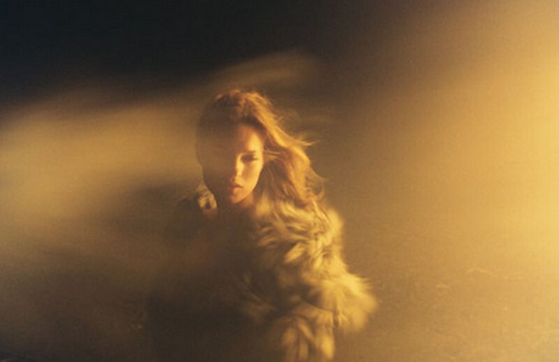 Woman in Fur Coat — Yellow