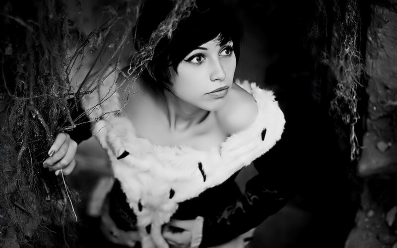 woman in fur costume
