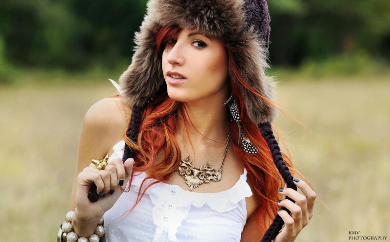 woman in fur hat outdoors