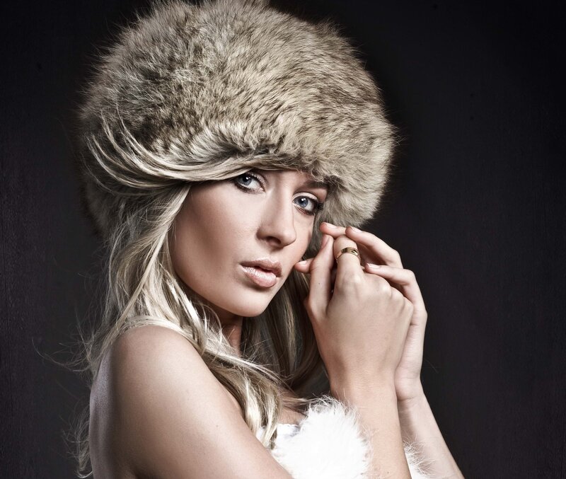 woman in fur hat portrait
