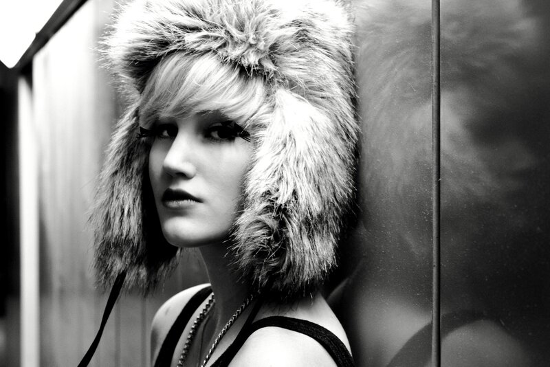 woman in fur hat portrait