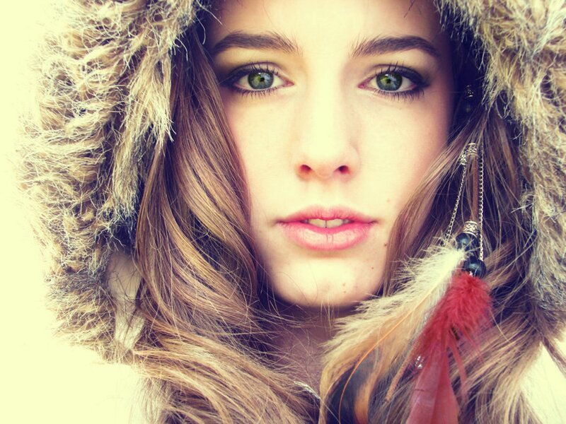 woman in fur hood