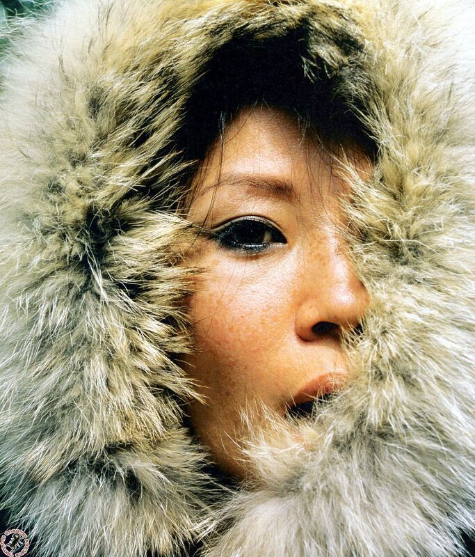 woman in fur hood
