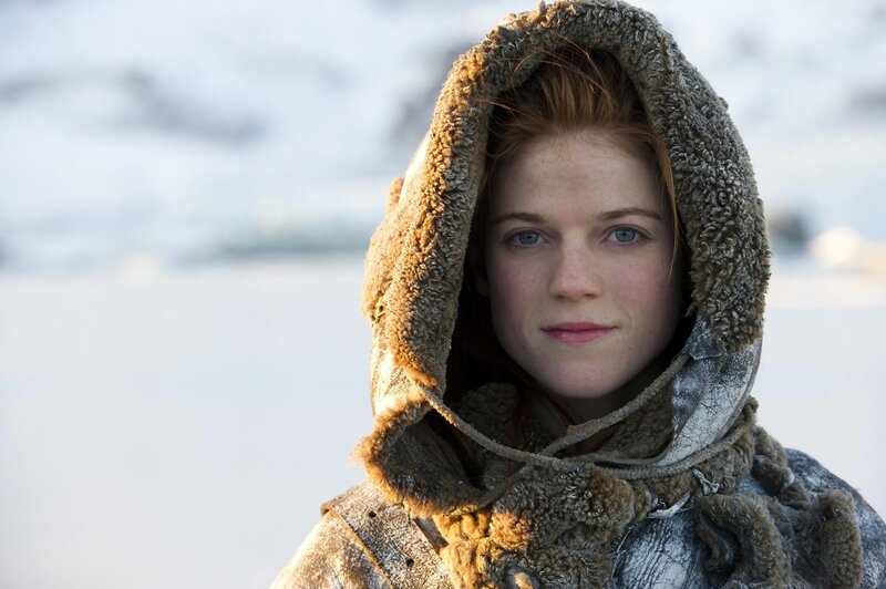 Woman in Fur Hood — White, Cold
