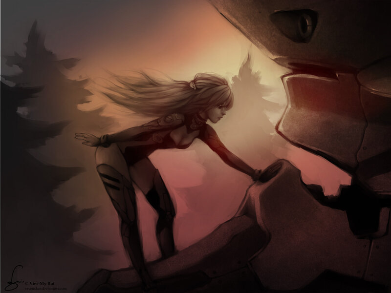 woman in futuristic armor