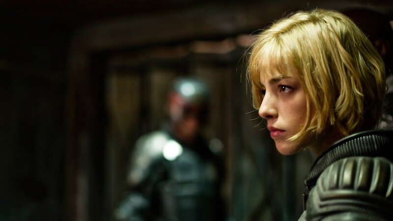 woman in futuristic armor