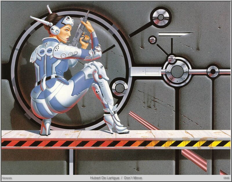 Woman in Futuristic Armor — Blue
