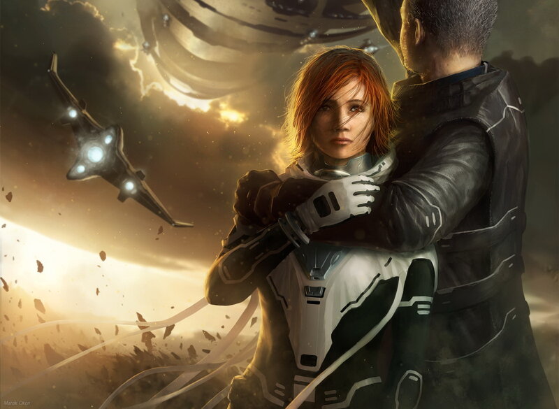 Woman in Futuristic Armor — Brown
