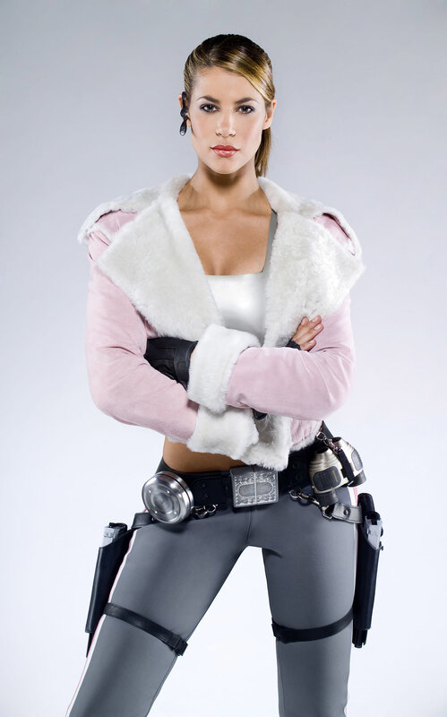 woman in futuristic outfit