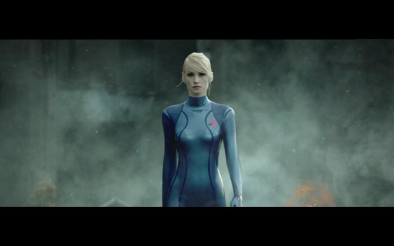 woman in futuristic suit