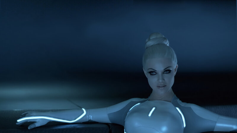 woman in futuristic suit