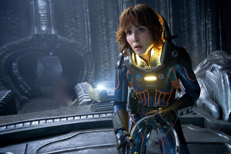 Woman in futuristic suit