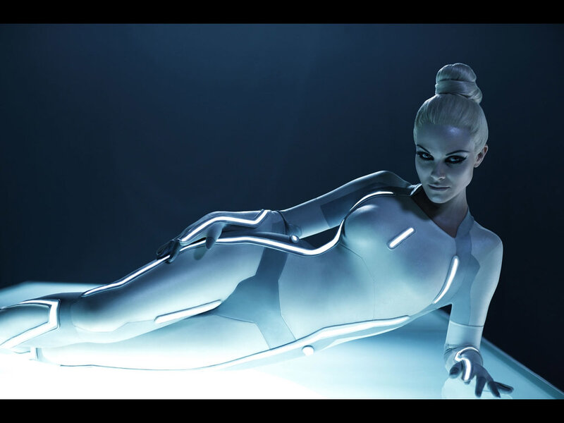 Woman in Futuristic Suit — Blue, Dramatic, 3d Render