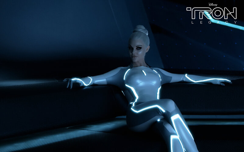 Woman in Futuristic Suit — Blue, Dramatic, Night, 3d Render, Glowing Lines